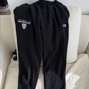 Champion Black University of Waterloo Sweatpants for Kids